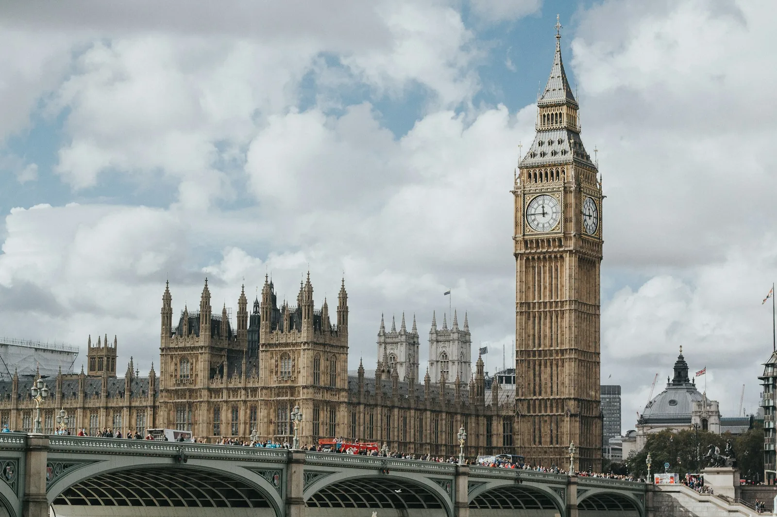 Big Ben and the Houses of Parliament in London.