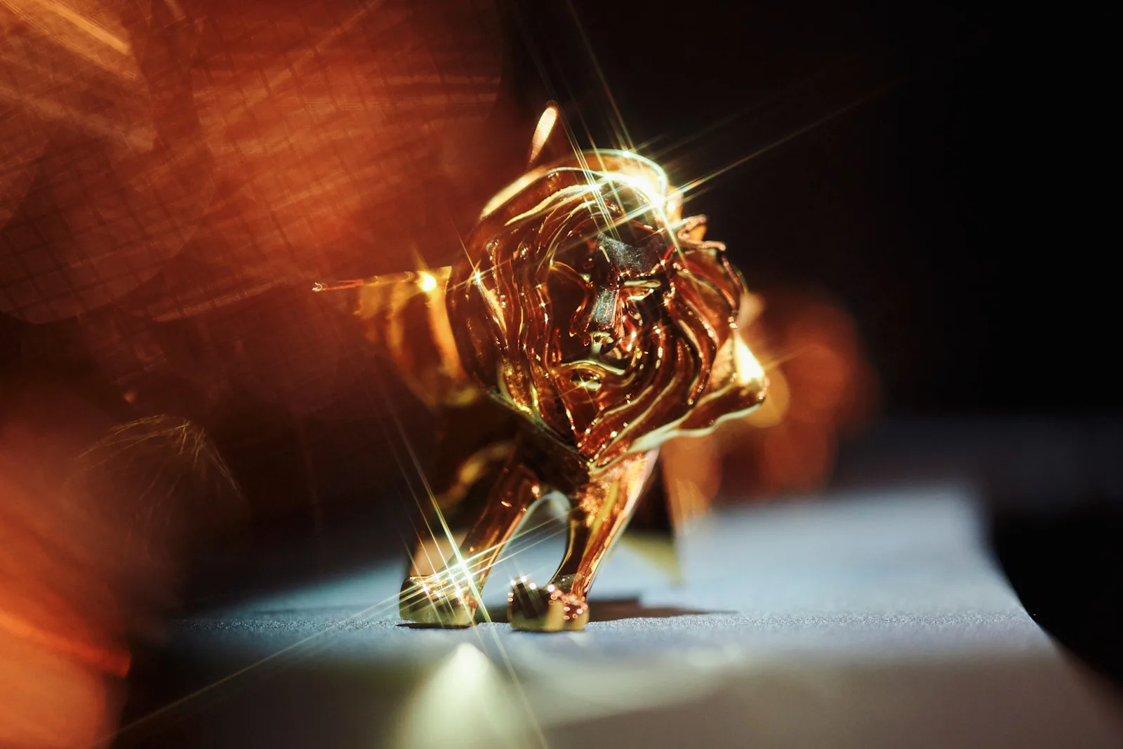 A Cannes Lions award trophy.